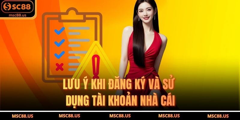 Lưu Ý Khi Đăng Ký Và Sử Dụng Tài Khoản Nhà Cái